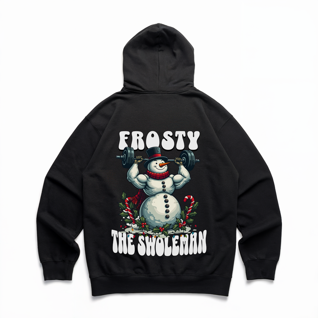 Frosty The Swoleman - Premium Hoodie Backprint