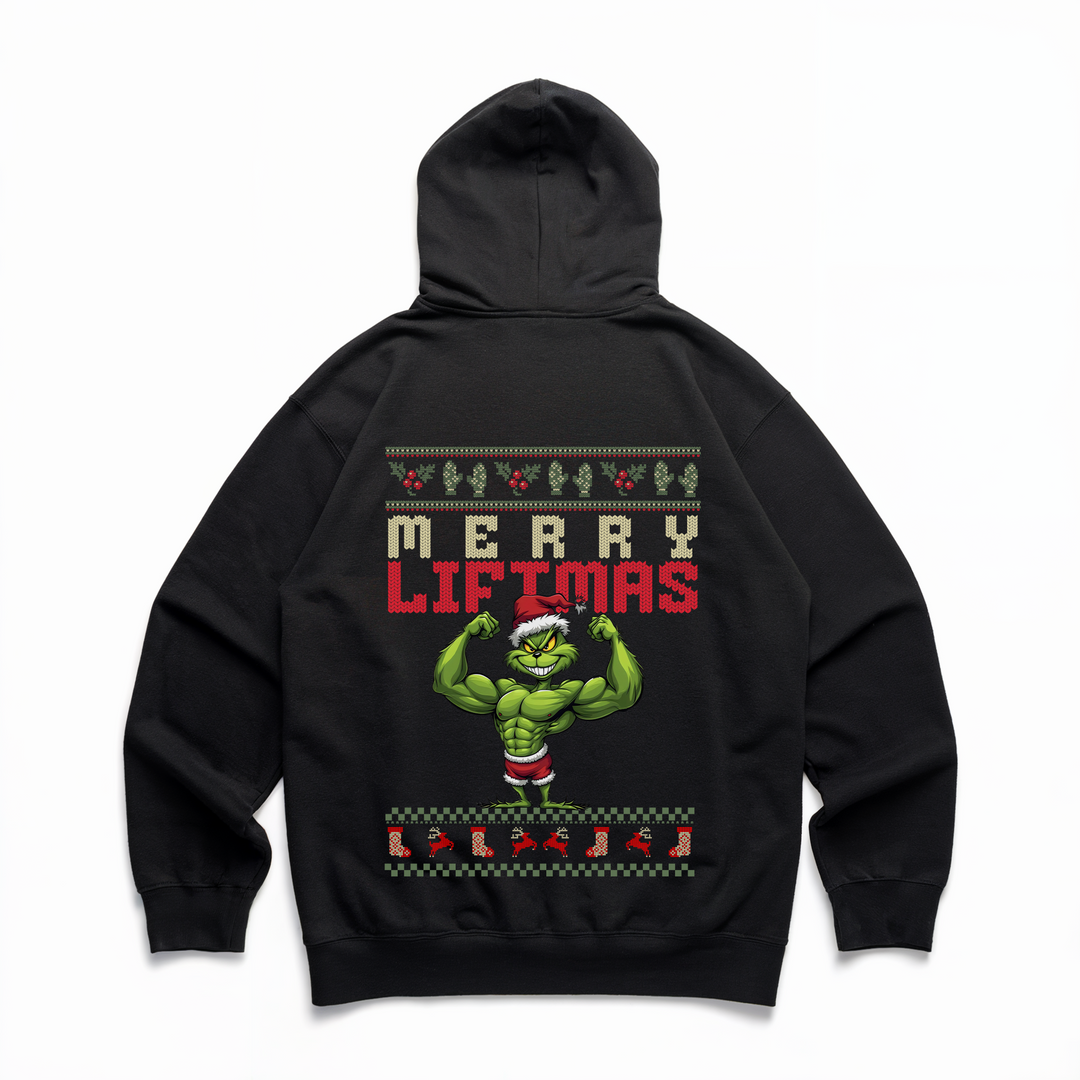 Merry Liftmas - Premium Hoodie Backprint
