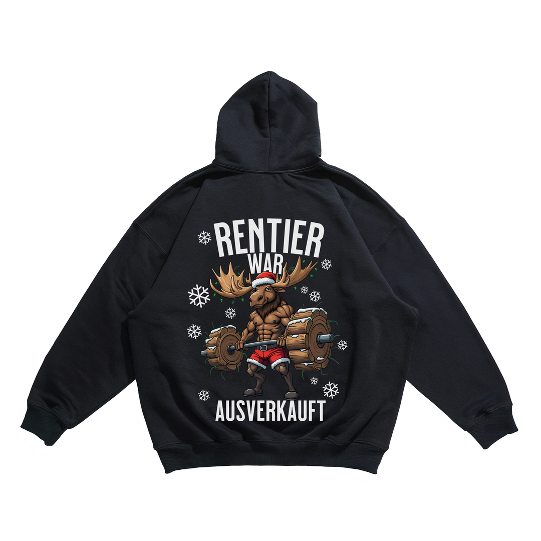 Rentier War Ausverkauft - Oversize Hoodie Backprint