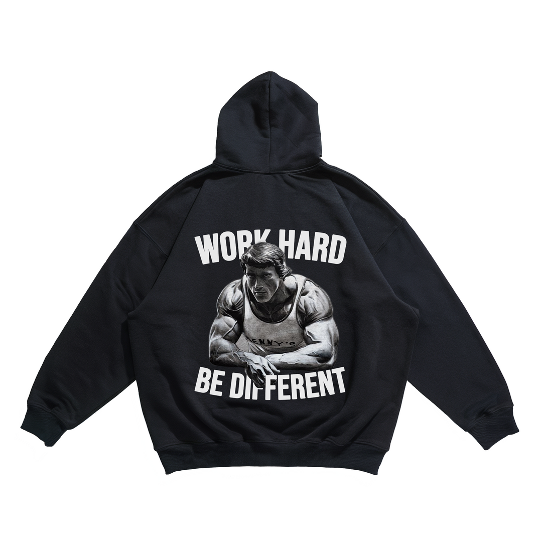 Work Hard - Oversize Hoodie Backprint