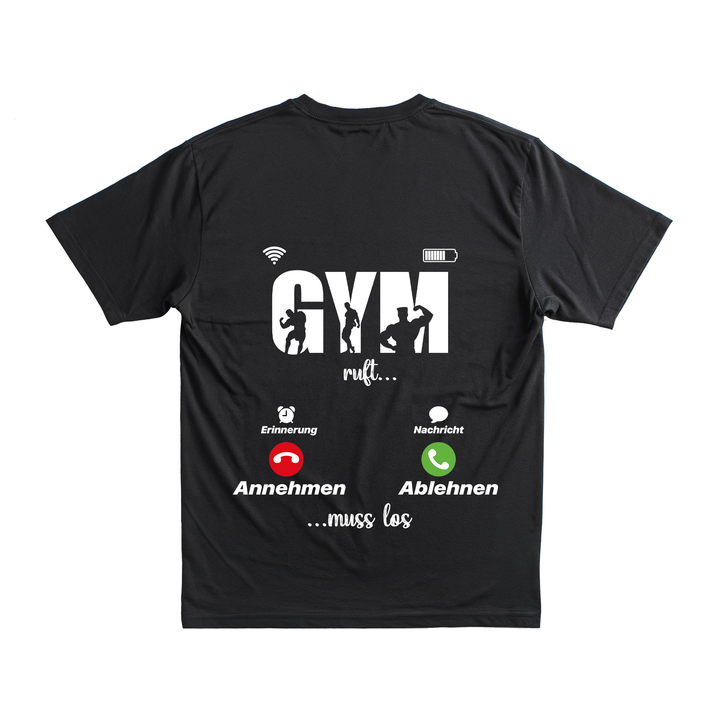 Gym ruft - Premium Shirt Backprint