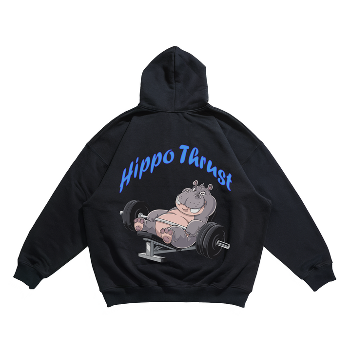 Hippo Thrust - Oversize Hoodie Backprint