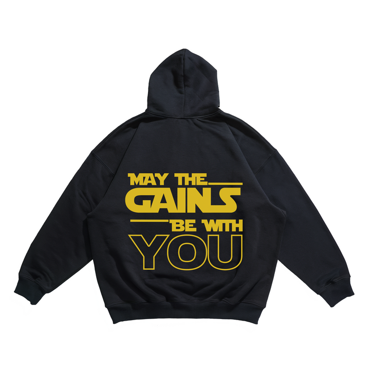 May The Gains Be With You - Oversize Hoodie Backprint