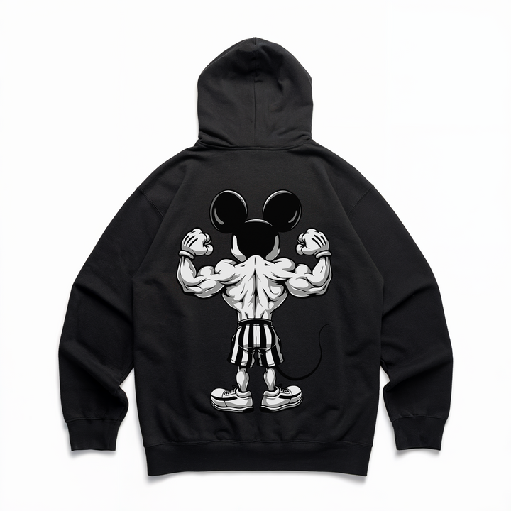 Muscle Mouse - Premium Hoodie Backprint