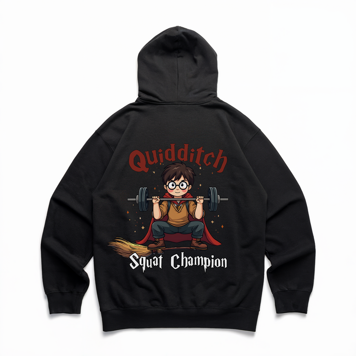 Quidditch Squat Champion - Premium Hoodie Backprint